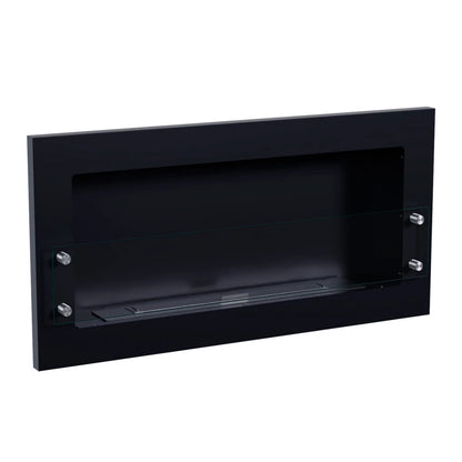 Texas - Wall Mounted Bioethanol Fireplace - Black