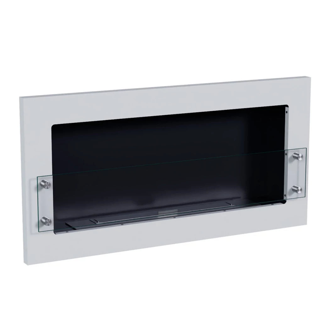 Texas - Wall Mounted Bioethanol Fireplace - White