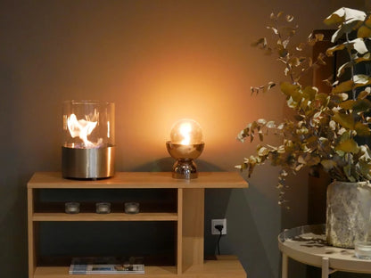 Kennington Tabletop Bioethanol Fireplace - Steel Round