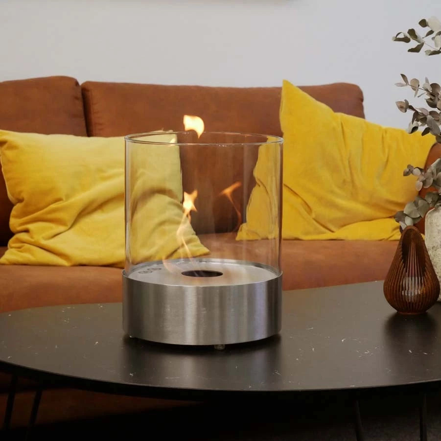 Southwark Tabletop Bioethanol Fireplace - Steel Round