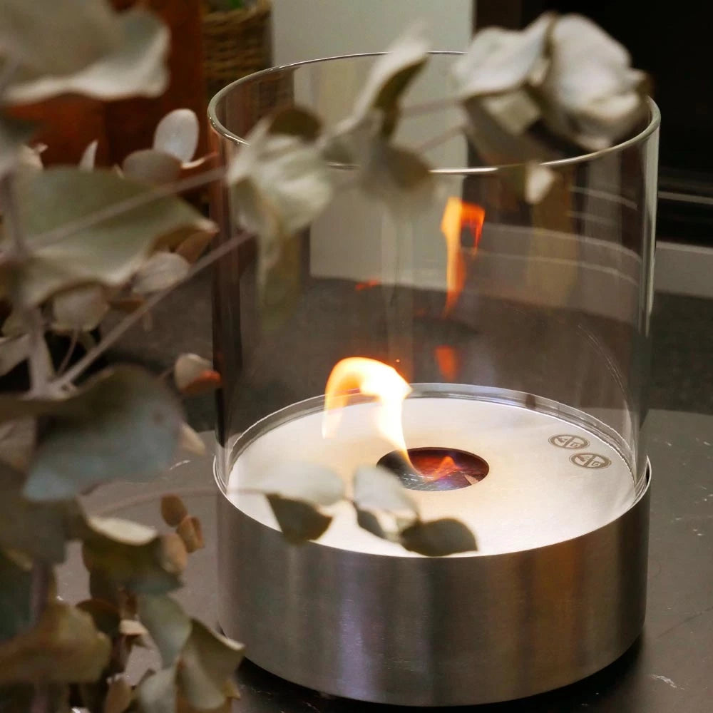 Southwark Tabletop Bioethanol Fireplace - Steel Round