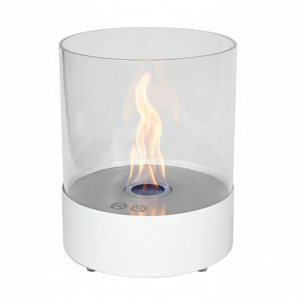 Southwark Tabletop Bioethanol Fireplace - White Round