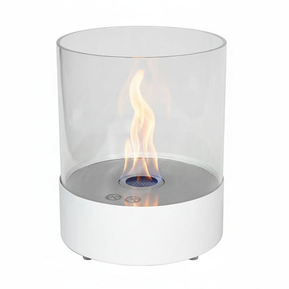 Southwark Tabletop Bioethanol Fireplace - White Round