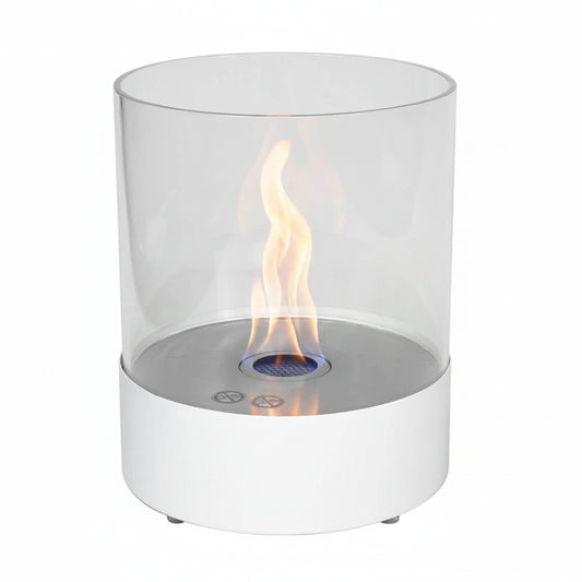 Southwark Tabletop Bioethanol Fireplace - White Round