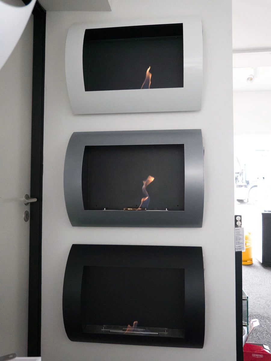 Ocean - Wall Mounted Bioethanol Fireplace - Black