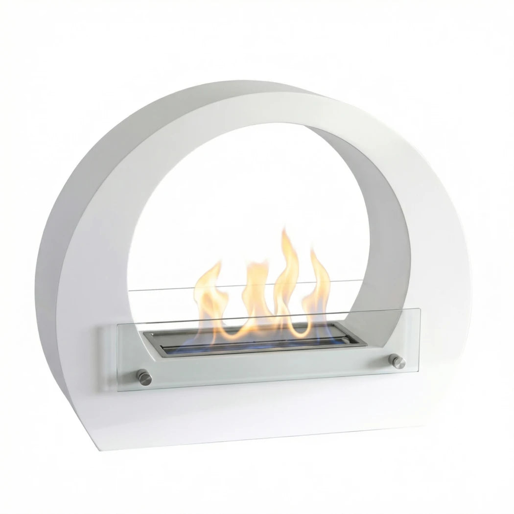 Dallas Bioethanol Fireplace - White Round