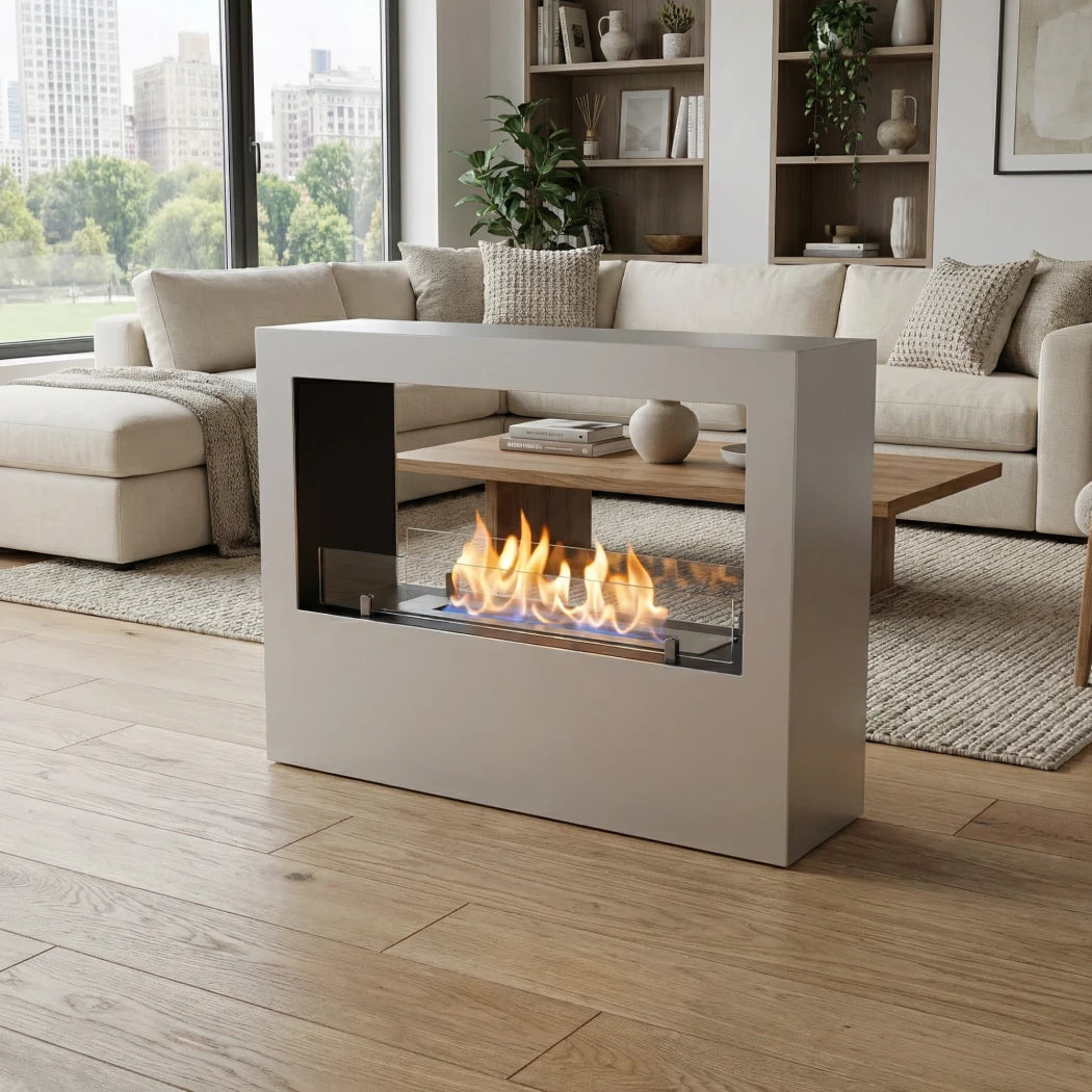 Lansing L Bioethanol Fireplace - White