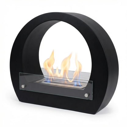 Dallas Bioethanol Fireplace - Black Round