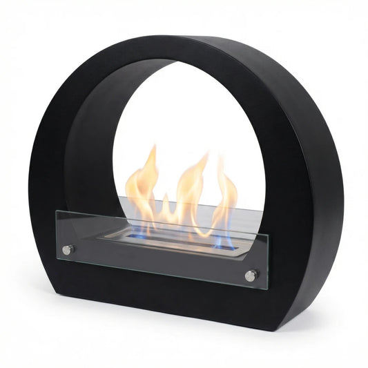 Dallas Bioethanol Fireplace - Black Round