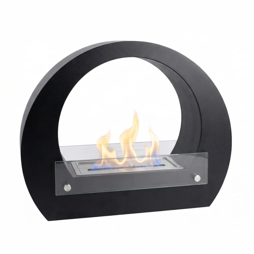 Dallas Bioethanol Fireplace - Black Round
