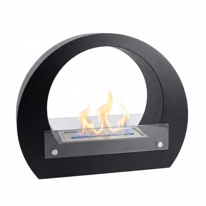 Dallas Bioethanol Fireplace - Black Round