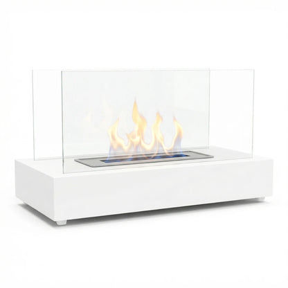 Lambeth Tabletop Bioethanol Fireplace - White