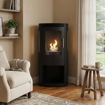 Lincoln Black bioethanol stove side view