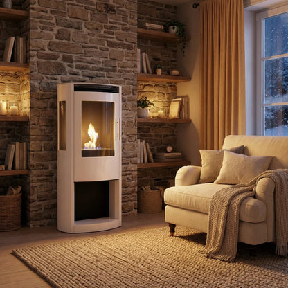 Lincoln Bioethanol Stove - White