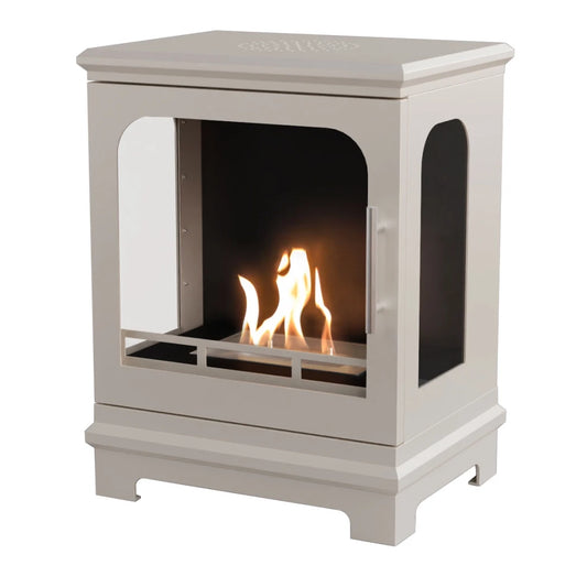 Honolulu – Oyster White Freestanding Bioethanol Stove - BIO-20-346