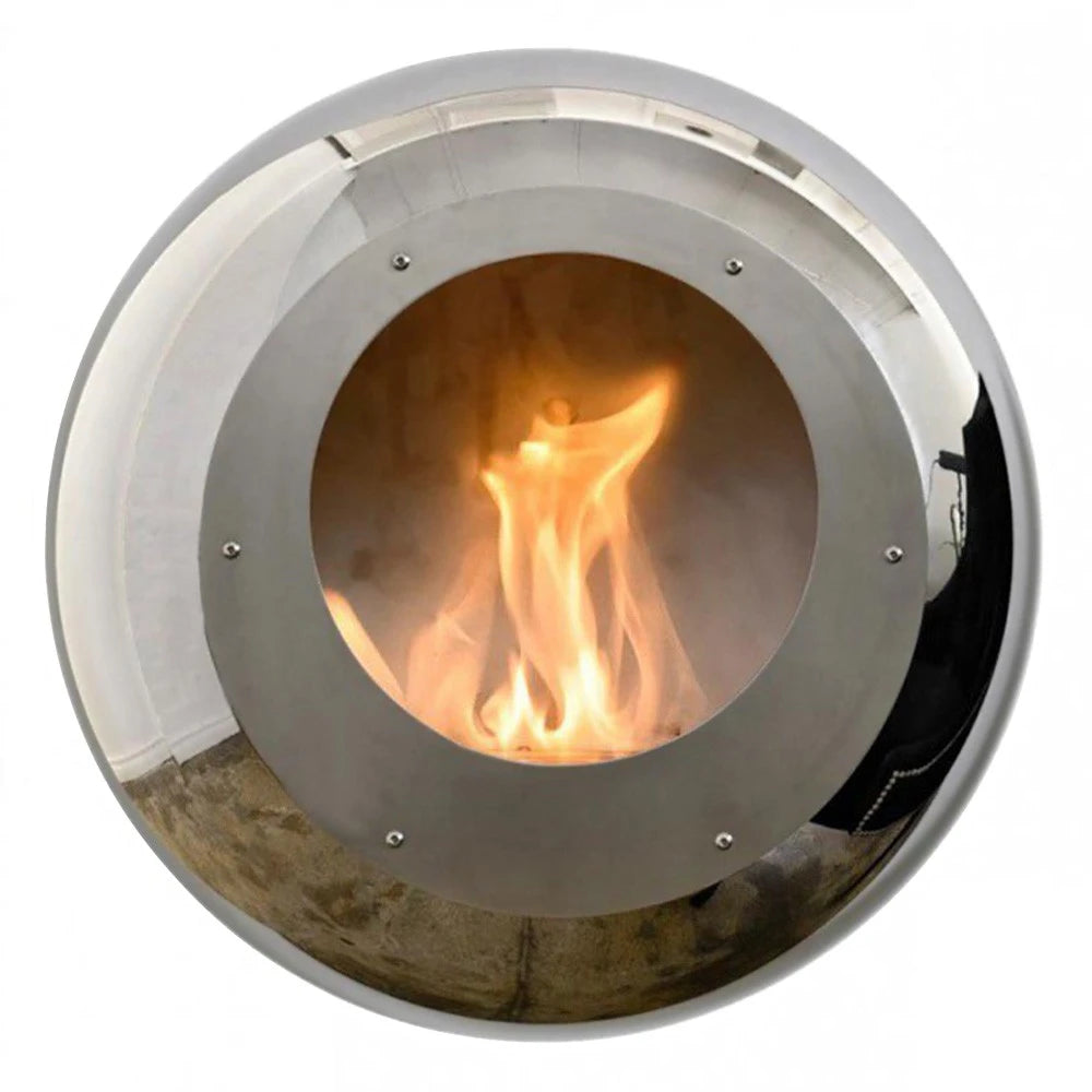 Cocoon Vellum - Wall Mounted Bioethanol Fireplace - Steel