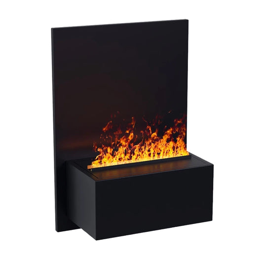 Brekke - Wall-Mounted Water Vapour Fireplace - Black
