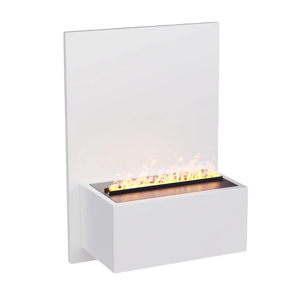 Brekke - Wall-Mounted Water Vapour Fireplace - White