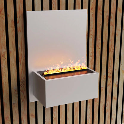 Brekke - Wall-Mounted Water Vapour Fireplace - White