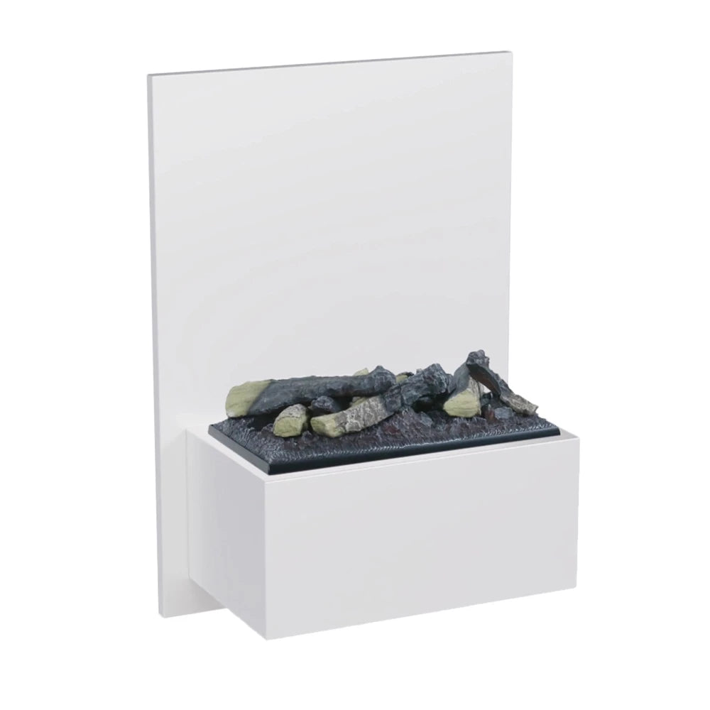 Brekke - Wall-Mounted Water Vapour Fireplace - White