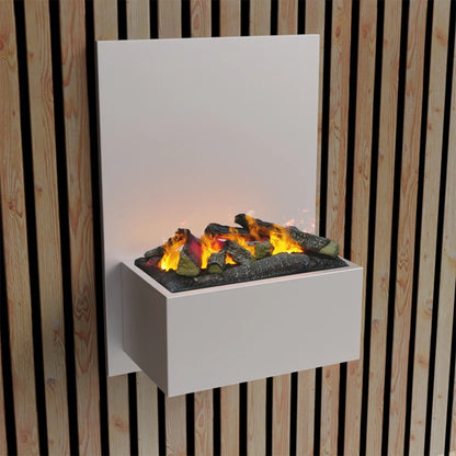 Brekke - Wall-Mounted Water Vapour Fireplace - White