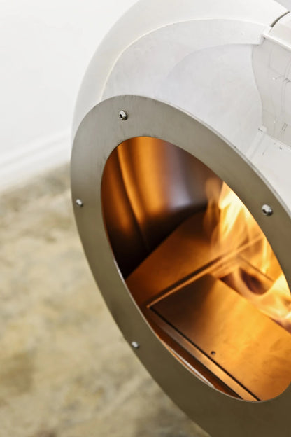 Cocoon Vellum - Wall Mounted Bioethanol Fireplace - Steel