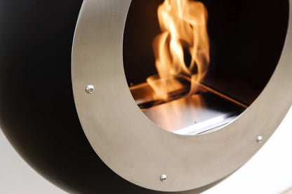 Cocoon Vellum - Wall Mounted Bioethanol Fireplace - Black