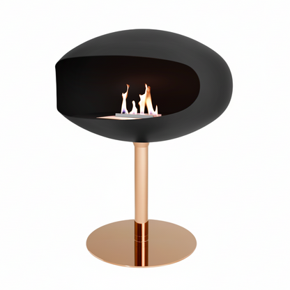 Cocoon Pedestal - Black with Copper Base