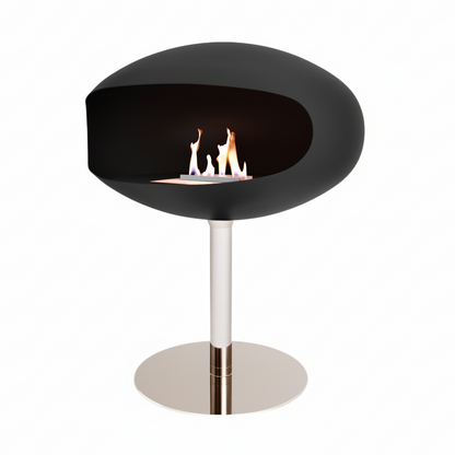 Cocoon Pedestal - Black with Steel Base