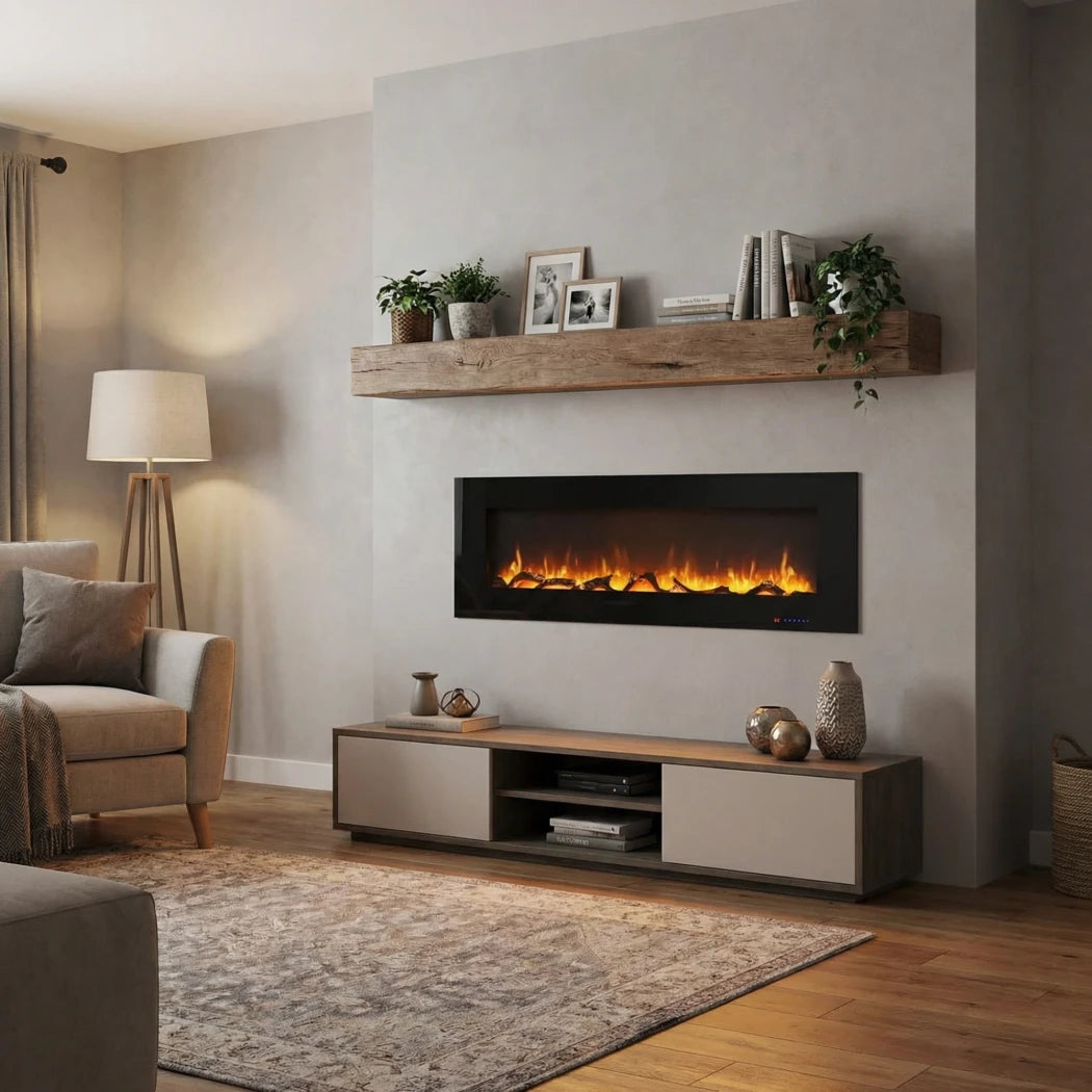 Azurite Wall-Mounted Electric Fireplace - 182 cm