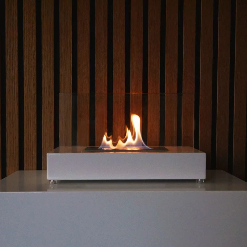Lambeth Tabletop Bioethanol Fireplace - White