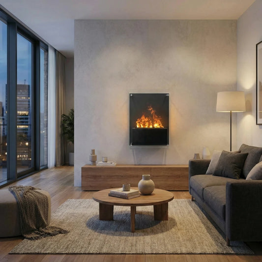 Yosemite - Wall-Mounted Water Vapour Fireplace - Black