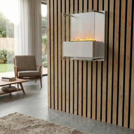 Yosemite - Wall-Mounted Water Vapour Fire - White