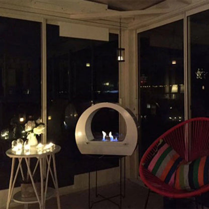 Dallas Bioethanol Fireplace - White Round