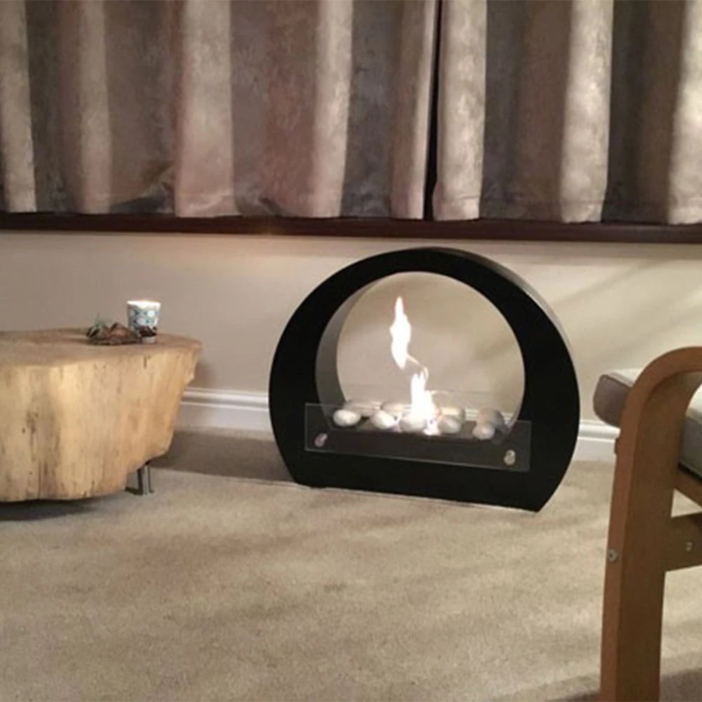 Dallas Bioethanol Fireplace - Black Round