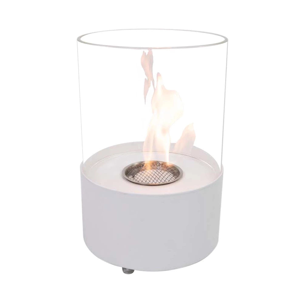 Kennington Tabletop Bioethanol Fireplace - White Round