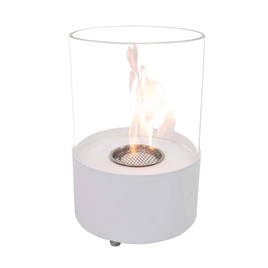 Kennington Tabletop Bioethanol Fireplace - White Round