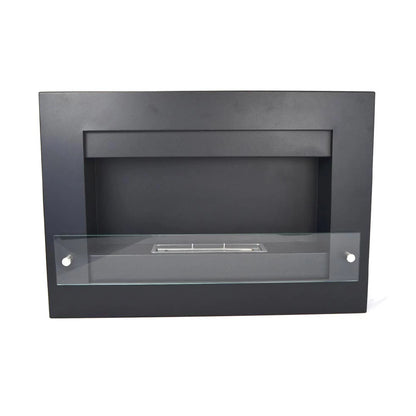 Nebraska - Wall Mounted Bioethanol Fireplace - Black
