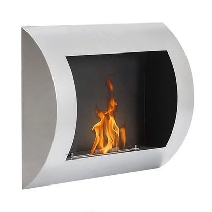 Ocean -  Wall Mounted Bioethanol Fireplace - Steel