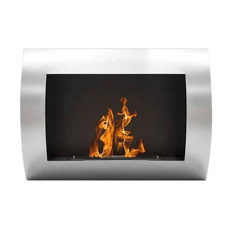 Ocean -  Wall Mounted Bioethanol Fireplace - Steel