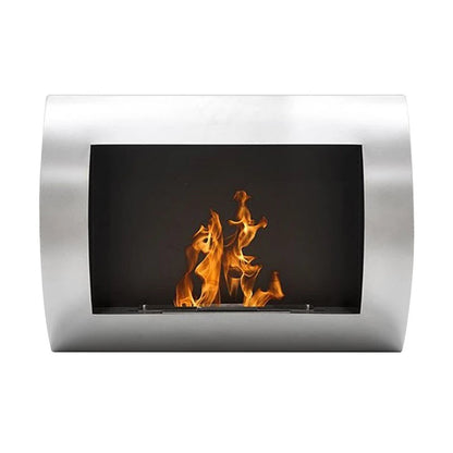 Ocean -  Wall Mounted Bioethanol Fireplace - Steel