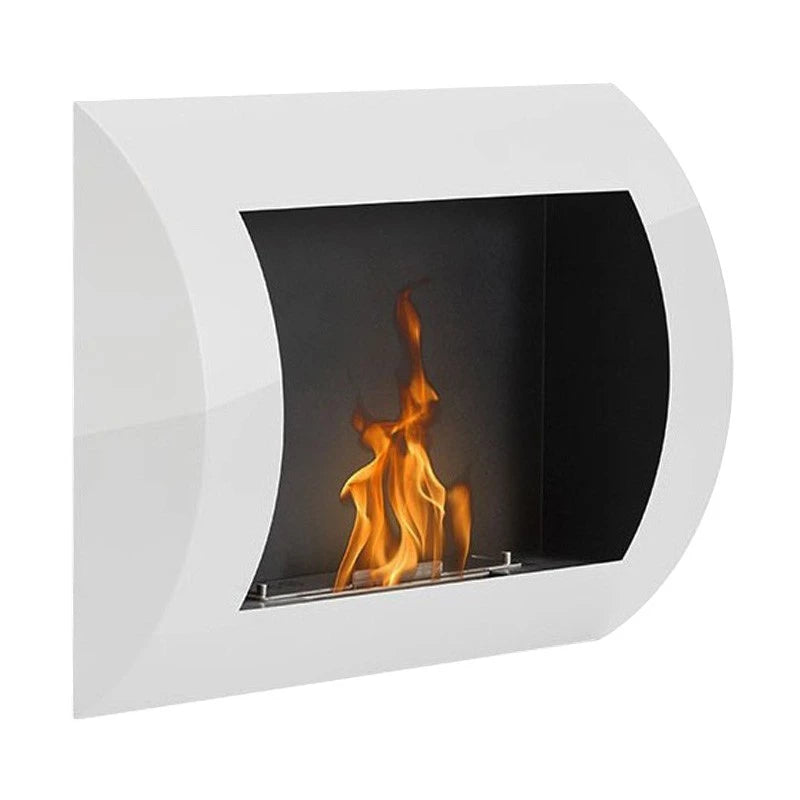 Ocean - Wall Mounted Bioethanol Fireplace - White
