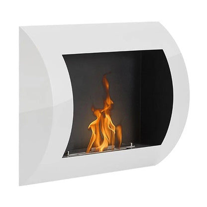 Ocean - Wall Mounted Bioethanol Fireplace - White