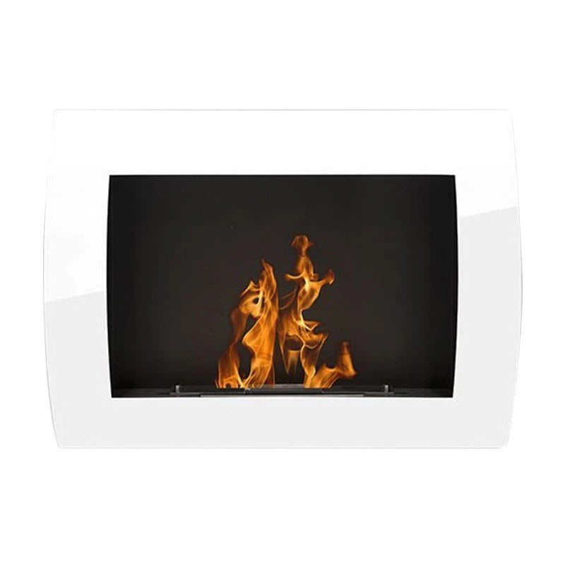Ocean - Wall Mounted Bioethanol Fireplace - White