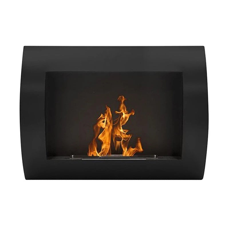 Ocean - Wall Mounted Bioethanol Fireplace - Black