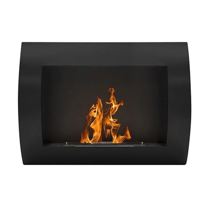 Ocean - Wall Mounted Bioethanol Fireplace - Black