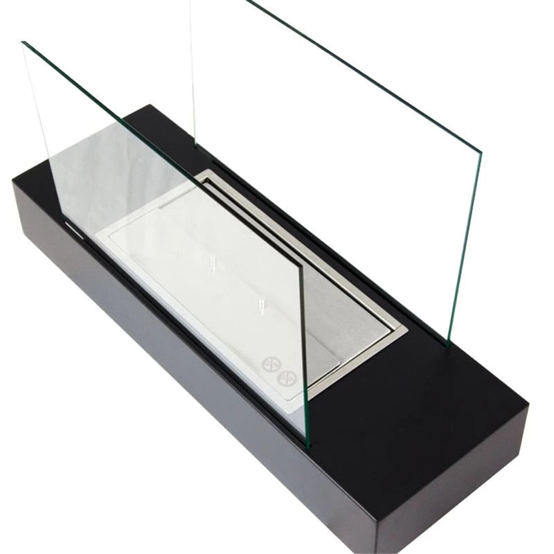 Oklahoma Bioethanol Fireplace - Black and Steel