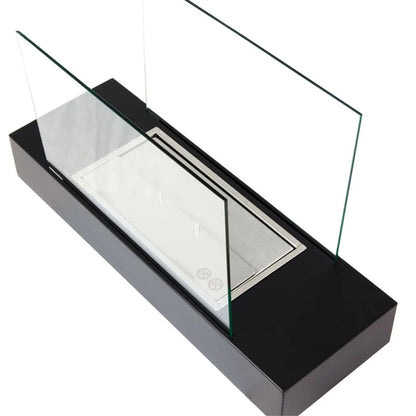 Oklahoma Bioethanol Fireplace - Black and Steel