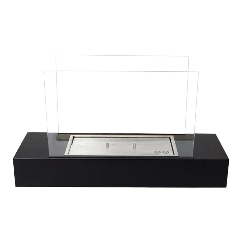 Oklahoma Bioethanol Fireplace - Black and Steel