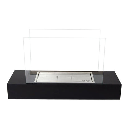 Oklahoma Bioethanol Fireplace - Black and Steel